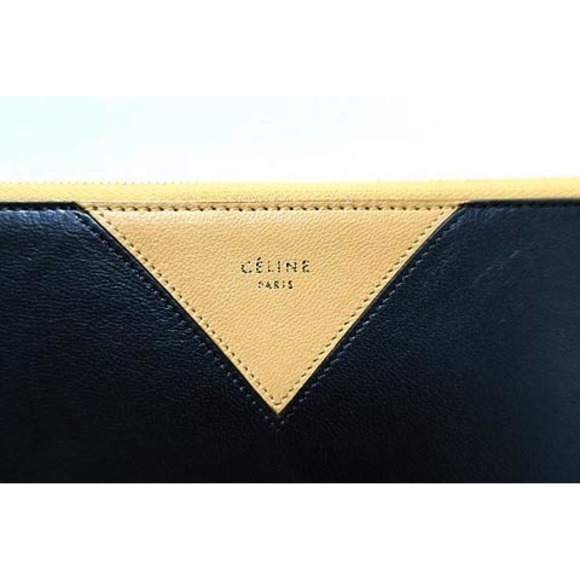 Celine Clutch Bag Mini Black Beige Bicolor Leather - Picture 5 of 5